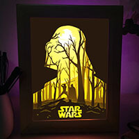 Star Wars papercut light box