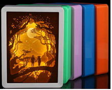 Plastic frame papercut light box