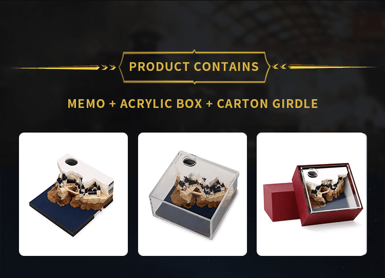 Hogwarts castle memo pad retail packaging