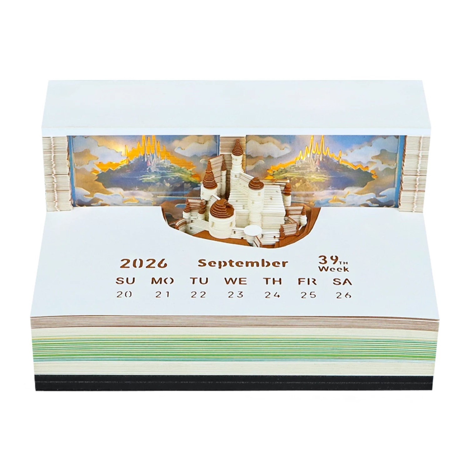 Castle in the sky 3D memo pad calendar
