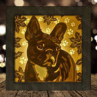 Personalized pet portrait papercut light box