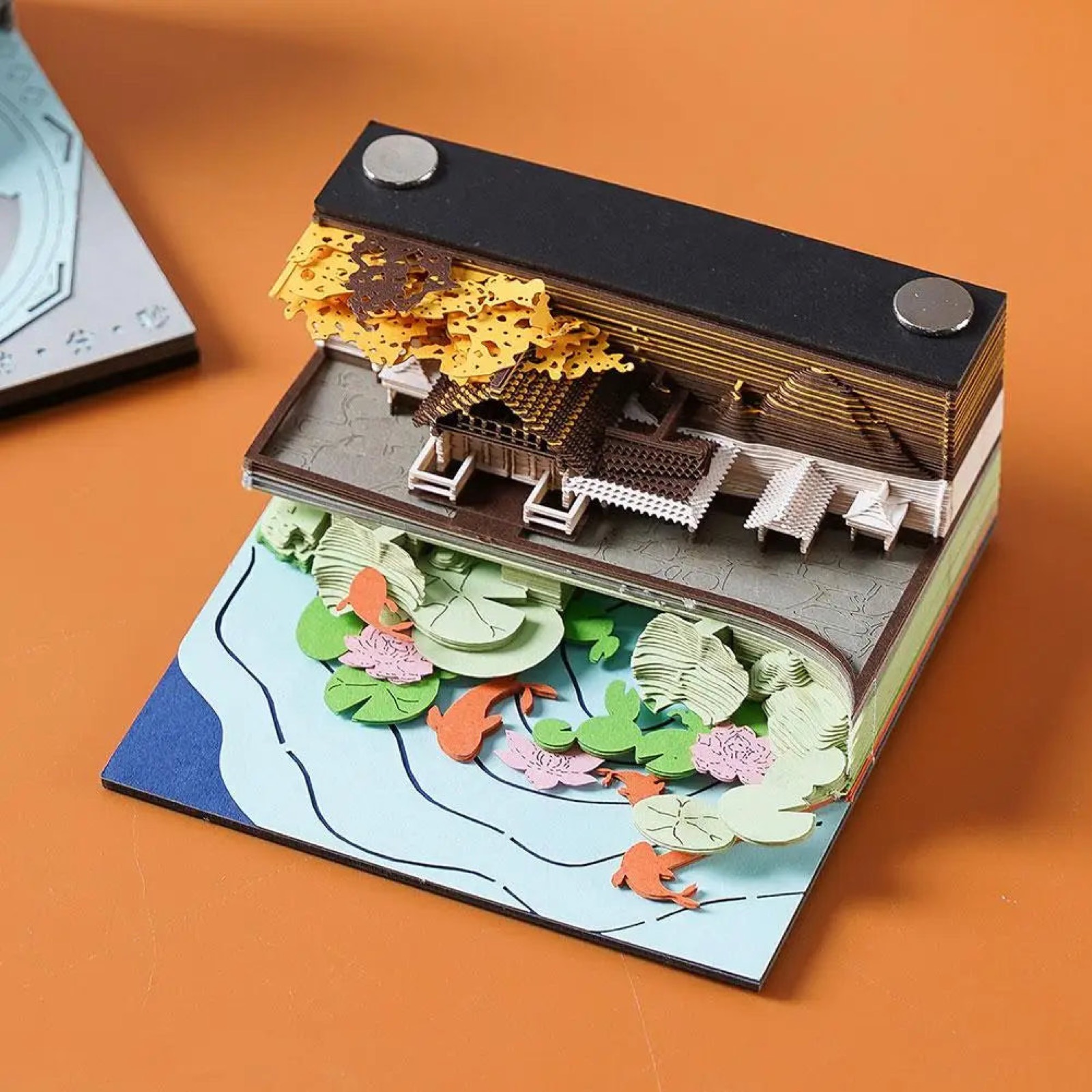 Koi pond 3D memo pad