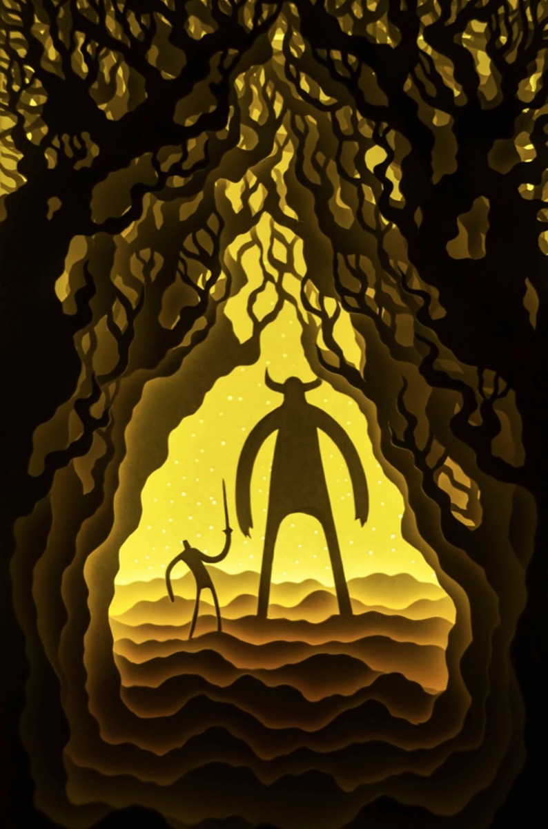 Myth and legend papercut light box