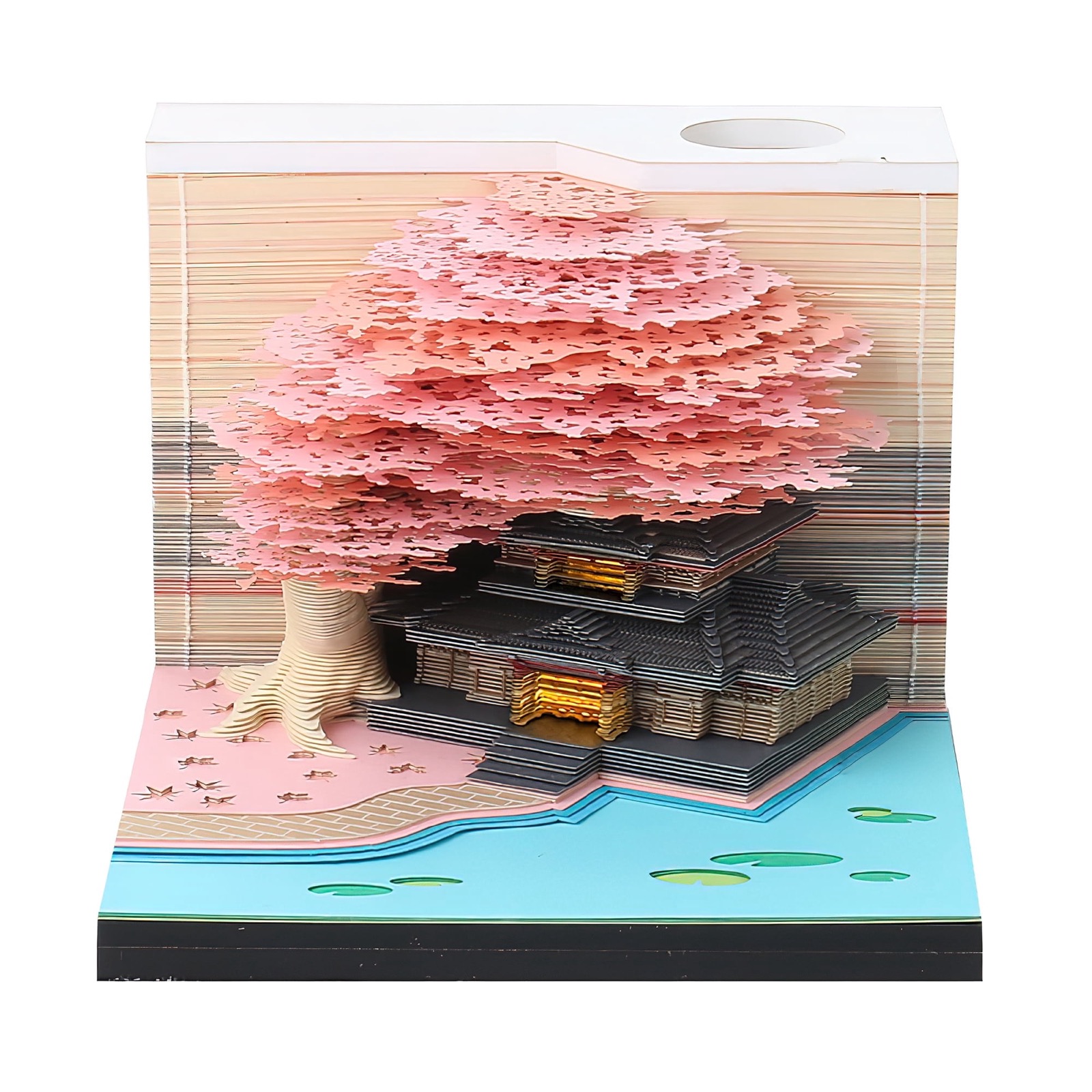 Sakura Temple 3D memo pad